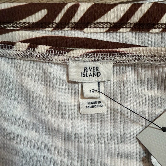 River Island Safari Zebra Print cropped halter top - Picture 6 of 8